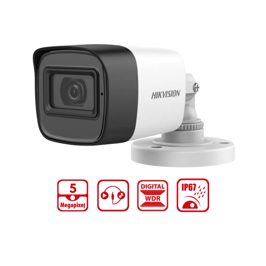 [DS-2CE16H0T-ITPFS] CAMARA TUBO EXT. 5MP D/N L 2.8 - C/AUDIO HIKVISION