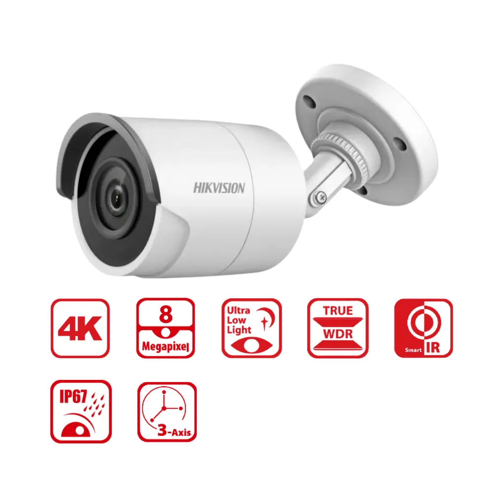 CAMARA ANALOGO 8MP TUBO L2.8MM  IP67 HIKVISION