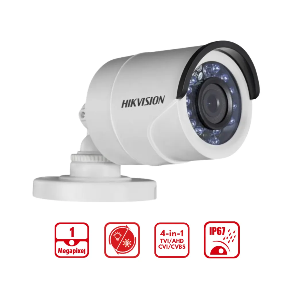 CAMARA ANALOGO HD720P TUBO IR 20M L2.8MM HIKVISION