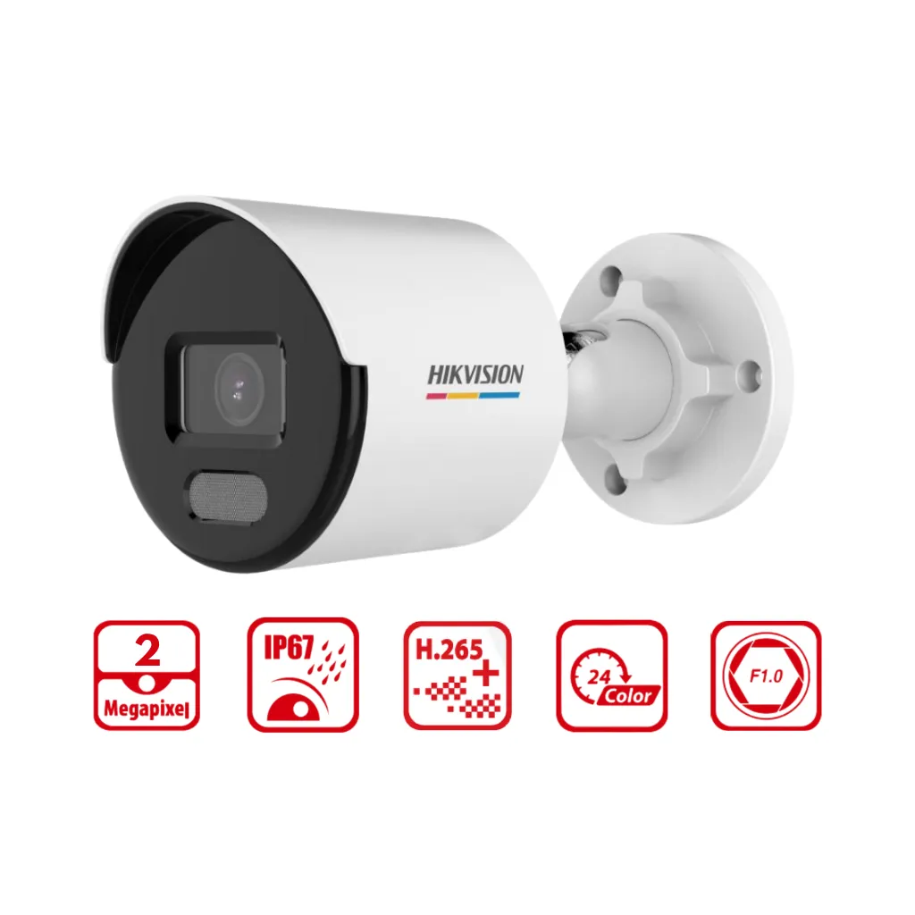 CAMARA IP 2MP TUBO COLORVU L2.8MM HIKVISION