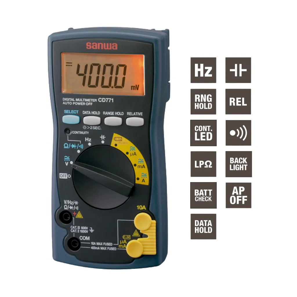 [CD771] MULTITESTER DIGITAL AUTORANGO AC/DC1000V SANWA