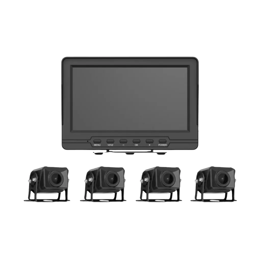 [AE-VD2501A-A] KIT DE 04 CAMARAS PARA CARRO Y PANTALLA LCD + CABLES HIKVISION
