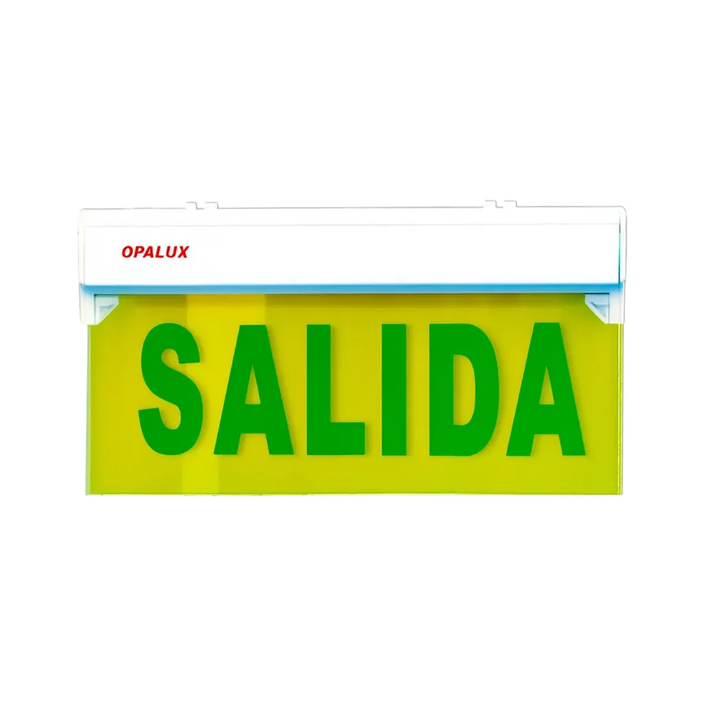 SEÑALIZADOR DE EMERGENCIA ACRILICO  TRANSPARENTE OPALUX