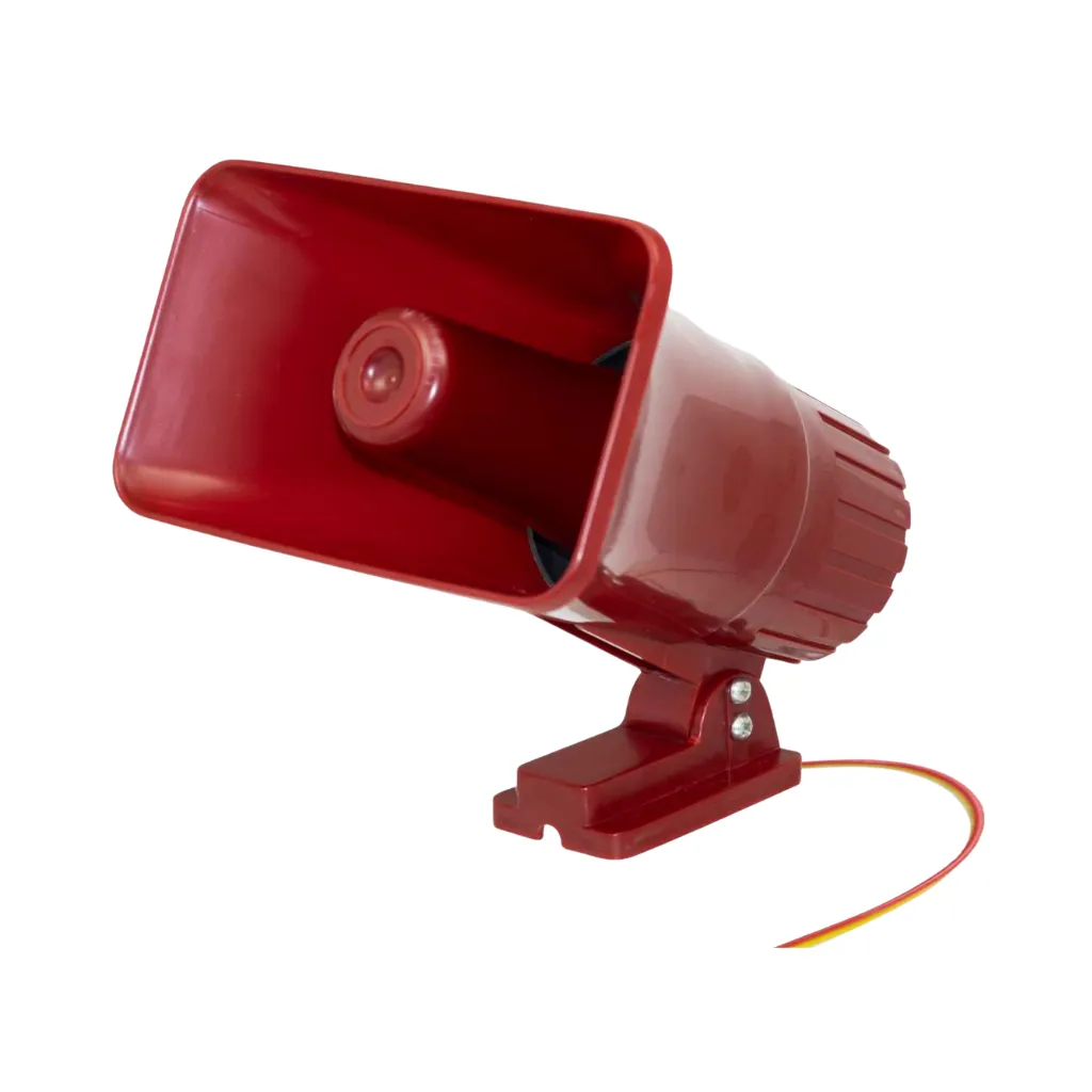 SIRENA 12-24VDC- 60 WATTS 8 OHM  2 TONOS ROJO OPALUX