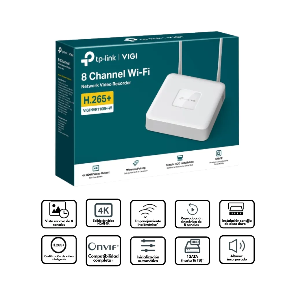 [VIGI NVR1108H-W] NVR 8 CH WI-FI VIGI TP-LINK