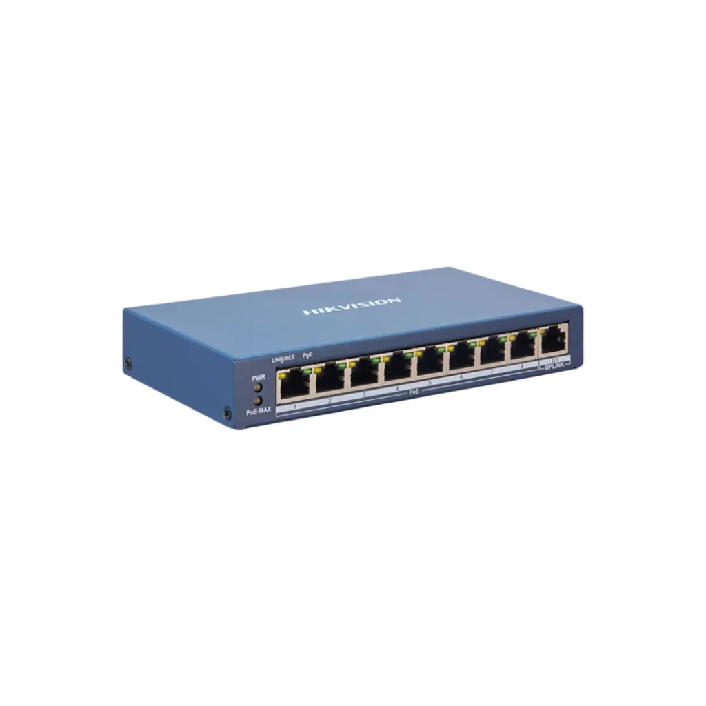 SWITCH SMART MANAGED 8P POE + 110 WATTS HIKVISION