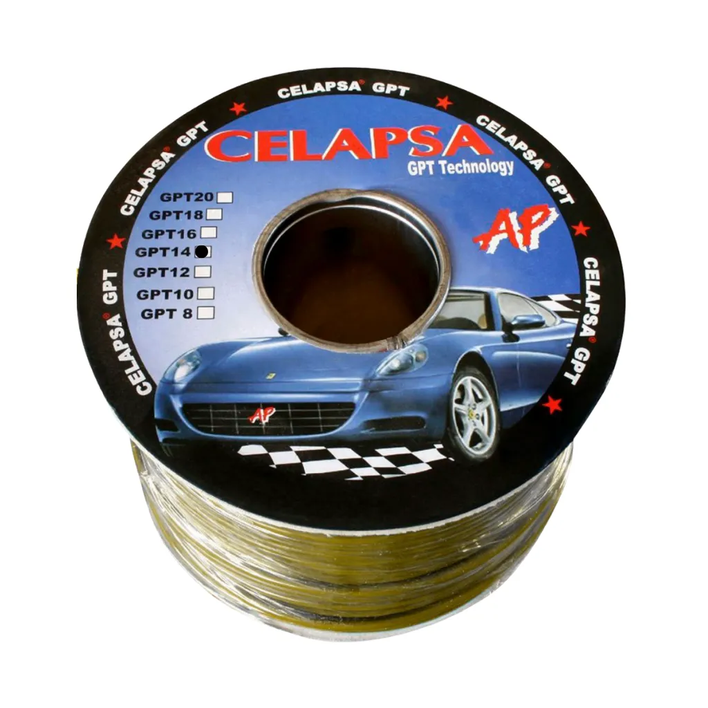 CABLE AUTOMOTRIZ N° 14 GPT AMARILLO ROLLOx100MTS CELAPSA