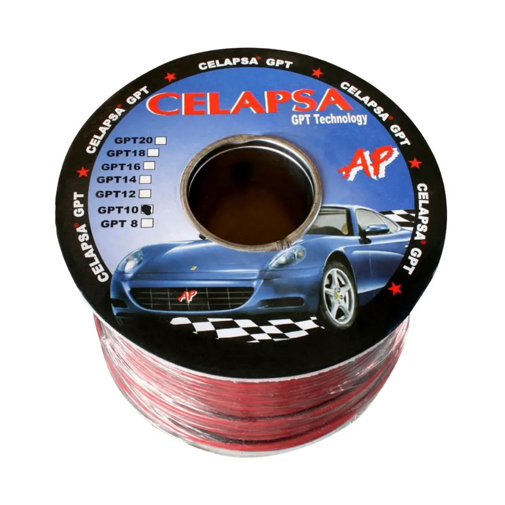 [GPT-10R] CABLE AUTOMOTRIZ N° 10 GPT ROJO ROLLOx100MTS CELAPSA