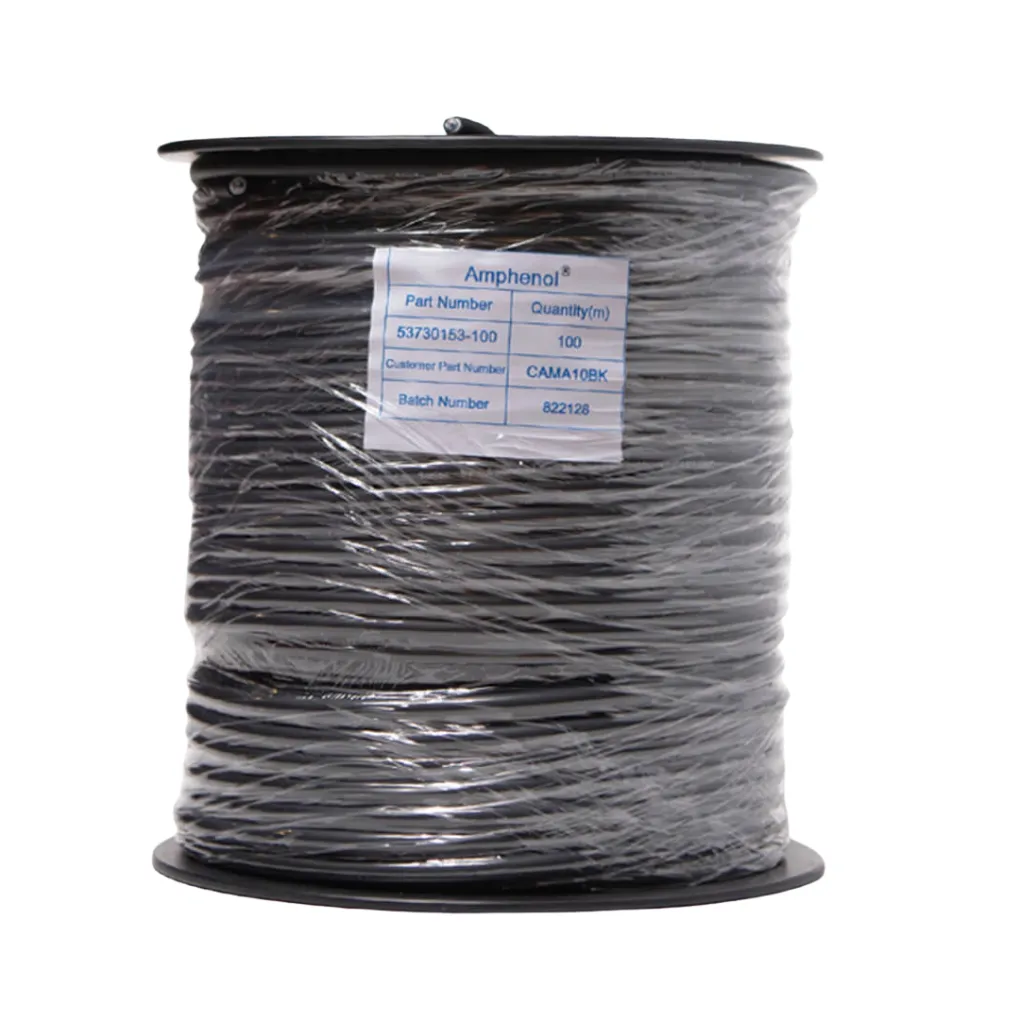 [CAMA10BK] CABLE STEREO MICROFONO NEGRO ROLLOx100MTS AMPHENOL