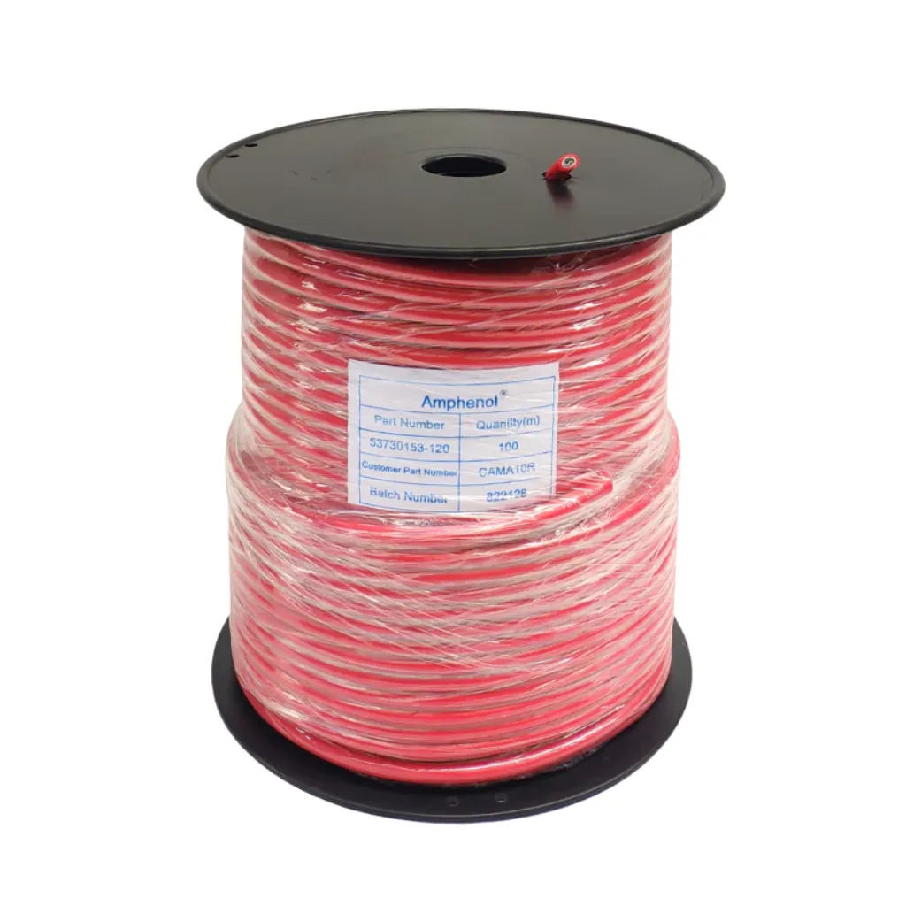 [CAMA10R] CABLE STEREO MICROFONO ROJO ROLLOx100MTS AMPHENOL