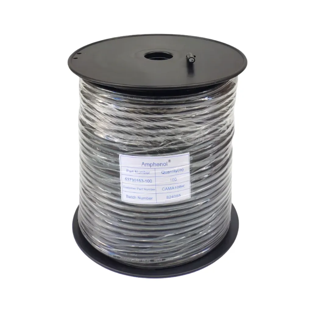[CADMXA10BK] CABLE DMX BY NEGRO ROLLOx100MTS AMPHENOL