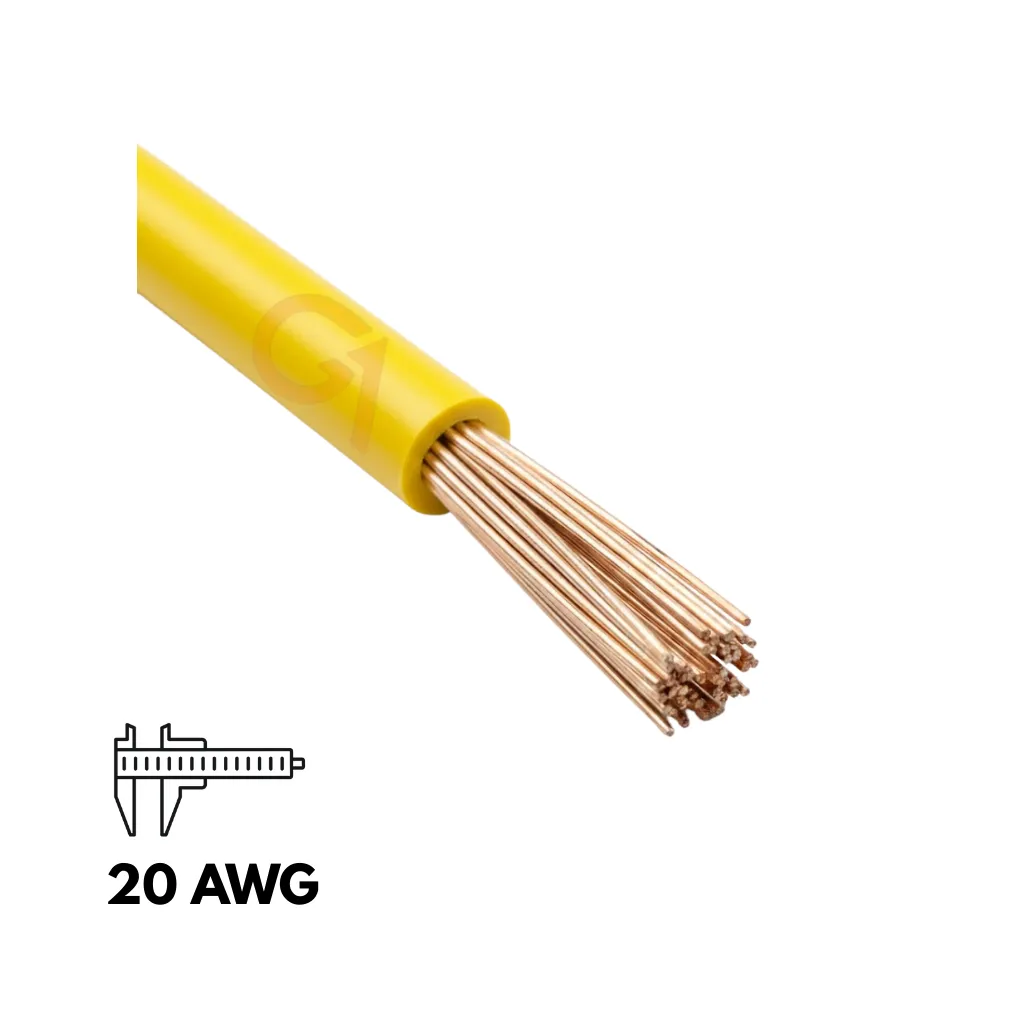 [GPT-20A] CABLE AUTOMOTRIZ N° 20 GPT AMARILLO xMTS CELAPSA