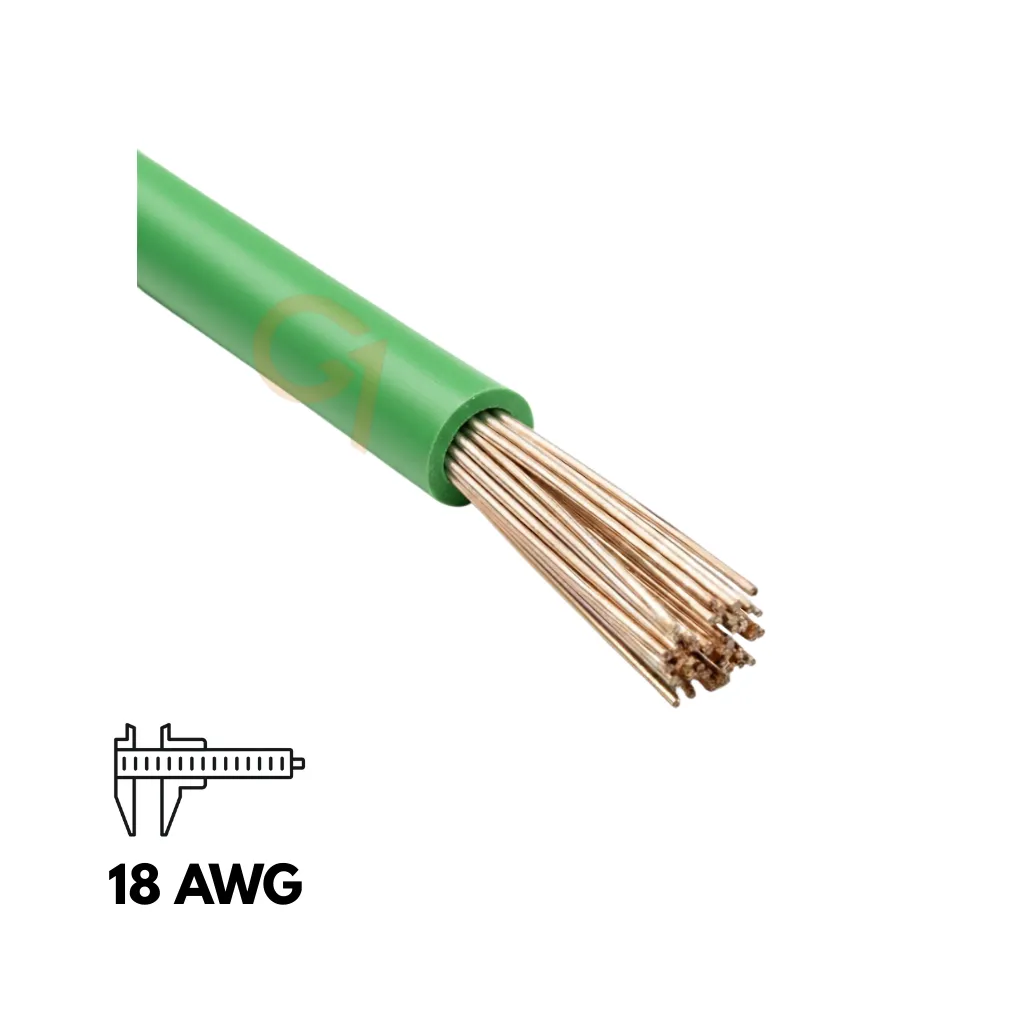 [GPT-18V] CABLE AUTOMOTRIZ N° 18 GPT VERDE xMTS CELAPSA