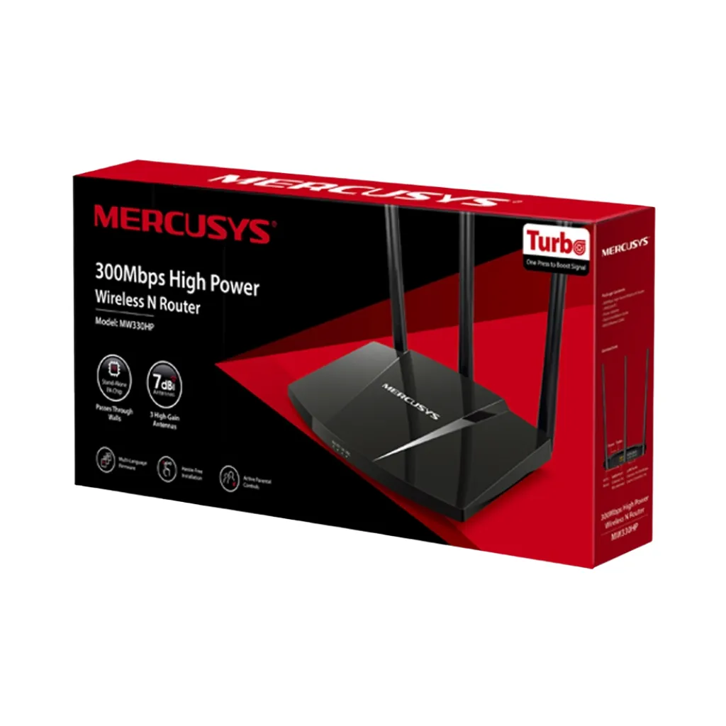 ROUTER 3 ANTENAS ALTA POTENCIA 300Mbps MERCUSYS