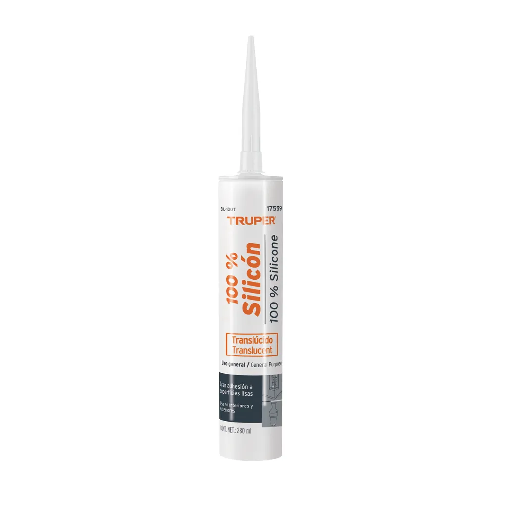 [17559] SILICONA EN TUBO TRANSPARENTE SELLADORA MULTIUSOS  SIL-100T TRUPER