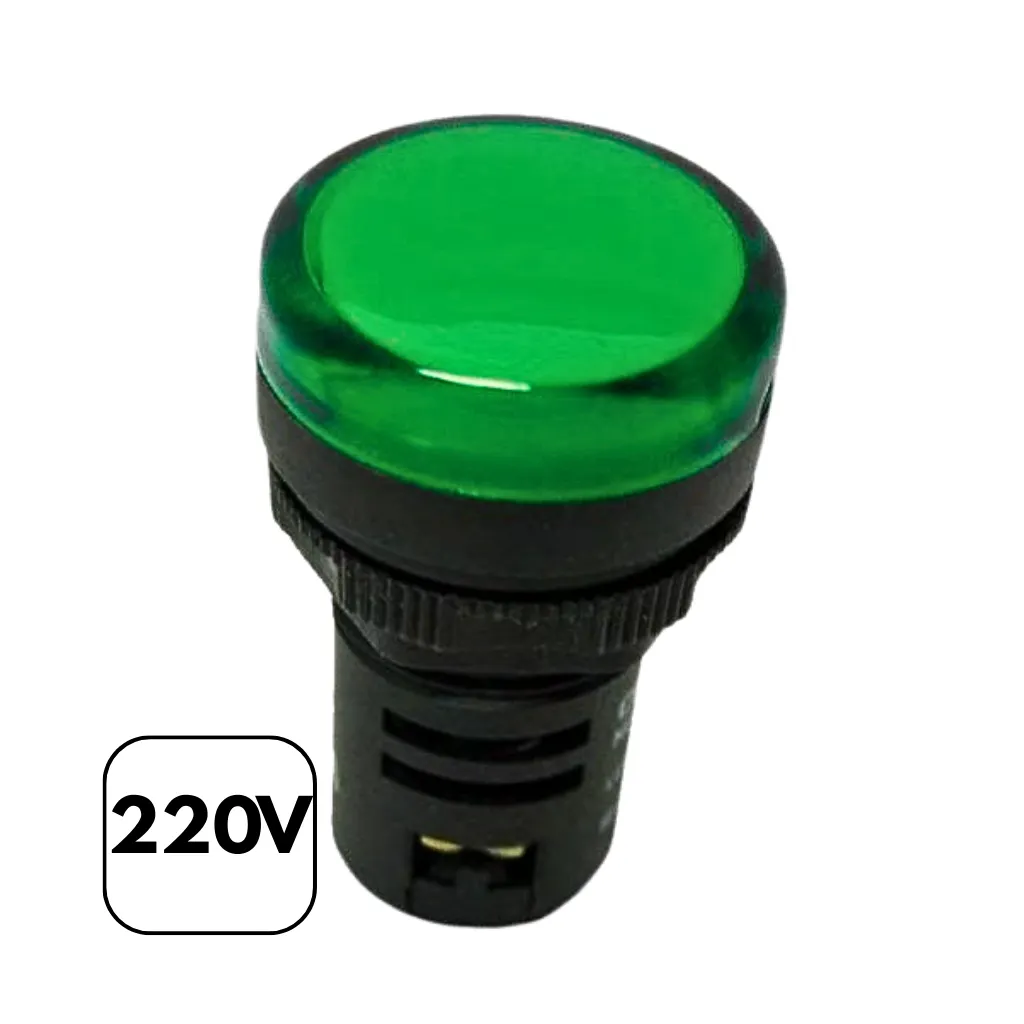 [AD22-22DSG] PILOTO LUZ LED 220V VERDE CASIEL