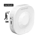 SENSOR DE MOV SMART TECHO BLANCO 5M DE ALCANCE 360º BATERIA RECARGABLE x USB MACROLED
