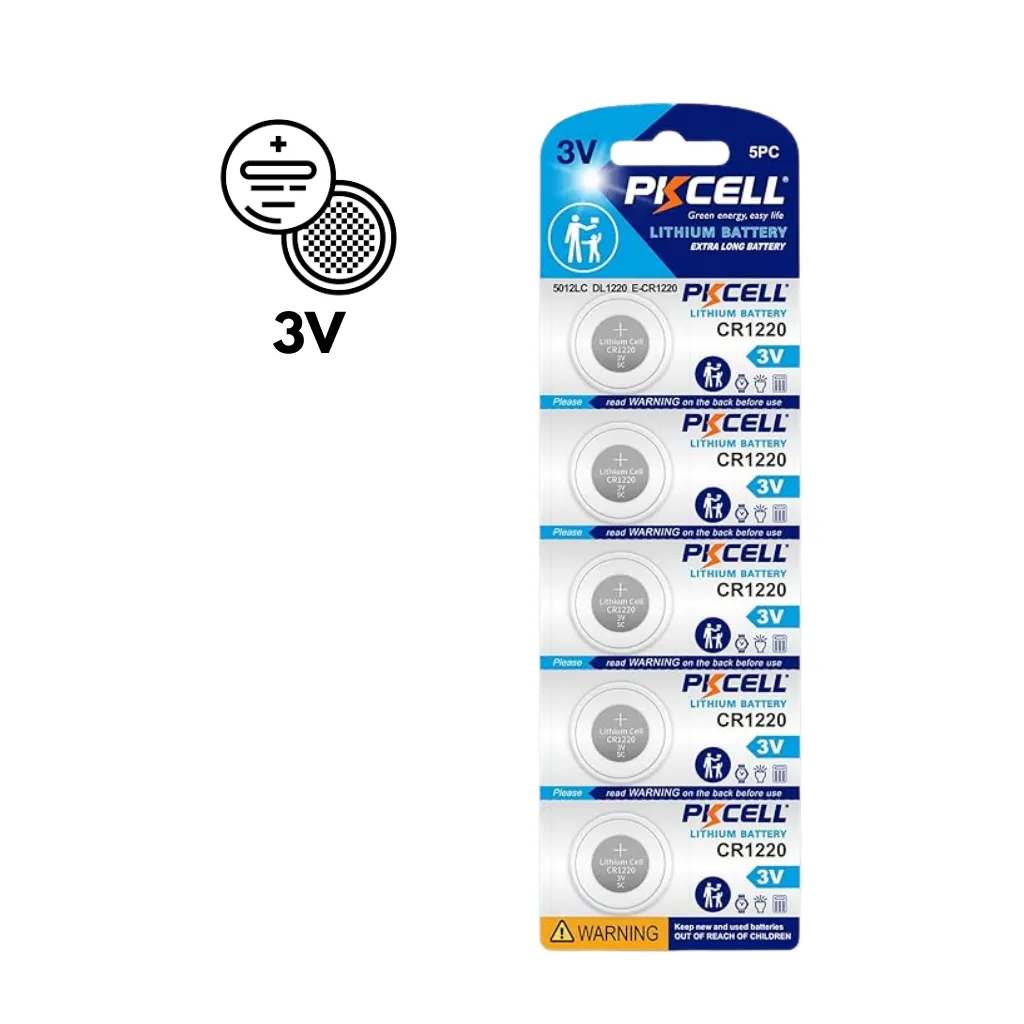 [CR1220] PILA PLANA 3V LITHIUM CR1220-5B BLISx5UND. PKCELL