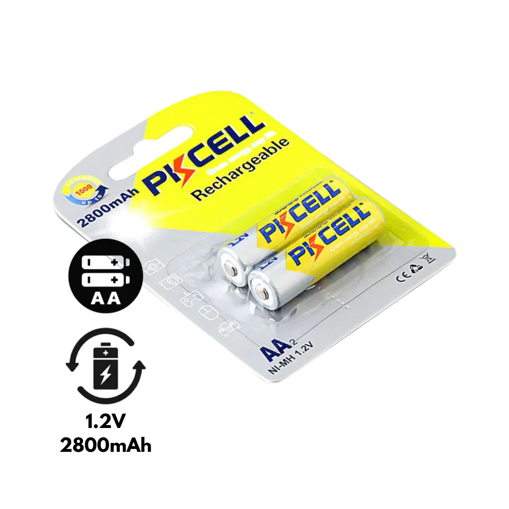 [NI-MH-1.2V] BATERIA RECARGABLE AA Ni-Mh1.2V 2800mA BLISx2UND. PKCELL