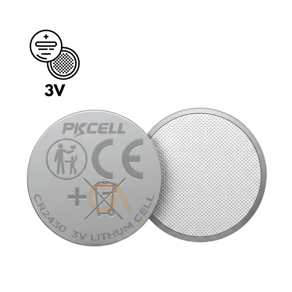 [CR2430] PILA TIPO BOTON 3V-270mA 24.5X3.0mm (CR2430-5B) xUND. PKCELL