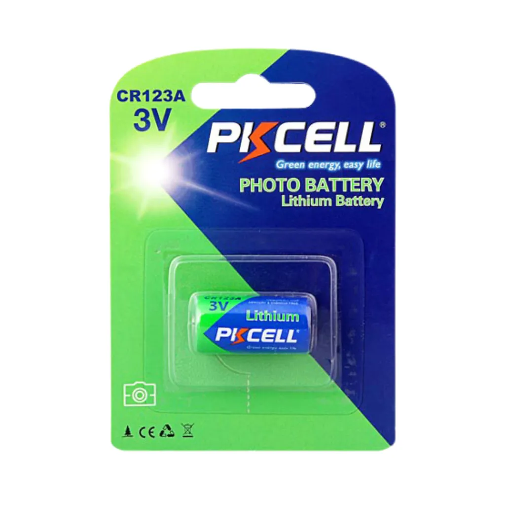 [CR123A-1B] BATERIA LITHIUM (PHOTO) NO RECARGABLE 3V-1500mA PKCELL