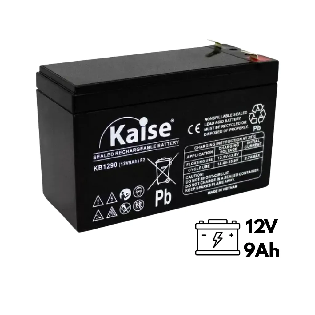[KB1290] BATERIA VRLA AGM 12V-9AH F2 KAISE