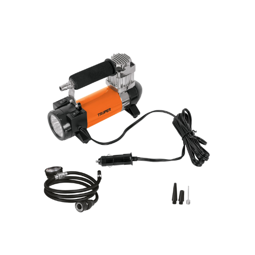 [21689] COMPRENSOR DE AIRE PORTATIL 12V-17LTS (COMP-12P) PRETUL