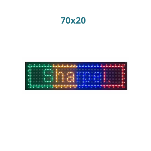 [70X20-INT-4C] LETRERO ELECTRONICO DE 70X20CM  COLOR COMPARTIDO U6A
