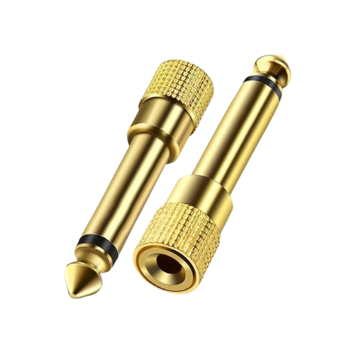 [K4044G-AL] ADAPT. (METAL) JACK MONORAL 3.5mm A PLUG MONORAL 6.3mm