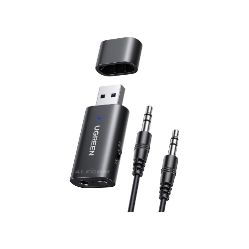 [60300] ADAPTADOR USB 2.0 DE 3,5 MM P/TRANSFERENCIA/REGRABACIÓN BLUETOOTH C/CABLE DE AUDIO UGREEN