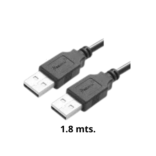 [USB-AM/M 1.8M] CABLE USB A/A (2.0) 1.80M 0.38MM+1FERR BLACK LANCOM