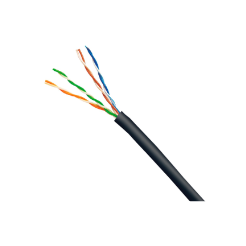 [7061] CABLE UTP CAT-5E 4PX24AWG COBRE NEGRO EXTERIOR UV MTS DIXON