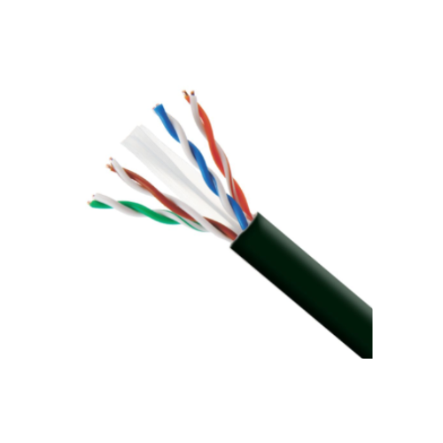 [9041] CABLE UTP CAT-6 CCA 4PX23AWG NEGRO EXTERIOR UV MTS DIXON