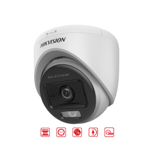 [DS-2CE70DF0T-LPFS] CAMARA DOMO 2MP COLORVU LENTE 2.8MM C /AUDIO - HIBRIDO HIKVISION
