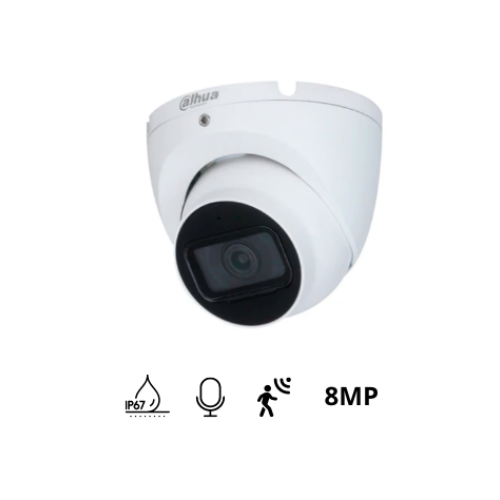 [IPC-HDW1830T-S6] CAMARA IP DOMO 8MP IR30 H. 265+ IP67 DH-IPC-HDW1830T-S6 DAHUA