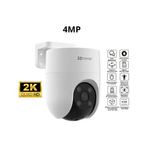 [CS-H8C-R100-1J4WKFL] CAMARA IP PT EXT 4MP WIFI 2.4GHZ LENTE 4MM EZVIZ
