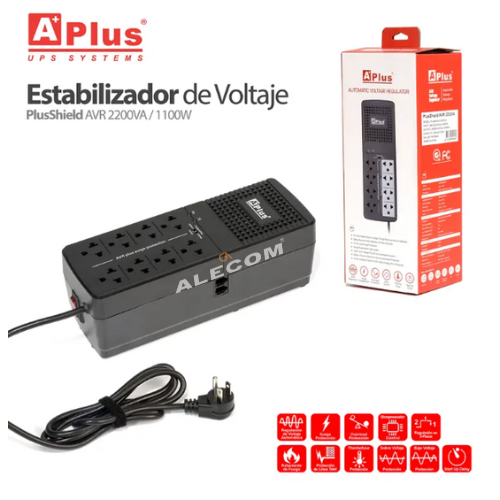 [3-2200UN] REGULADOR DE VOLTAJE 2200VA/1100W (8 AVR)
