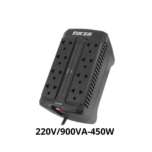 [FVR-902] REGULADOR AUTOMÁTICO DE VOLTAJE DE 8 TOMAS 220V 900VA-450W FORZA