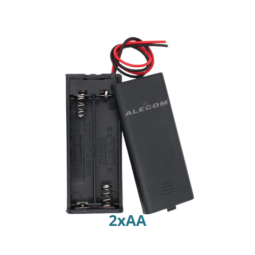 [K3250C/2A] PORTA PILAS C/TAPA 2xAA