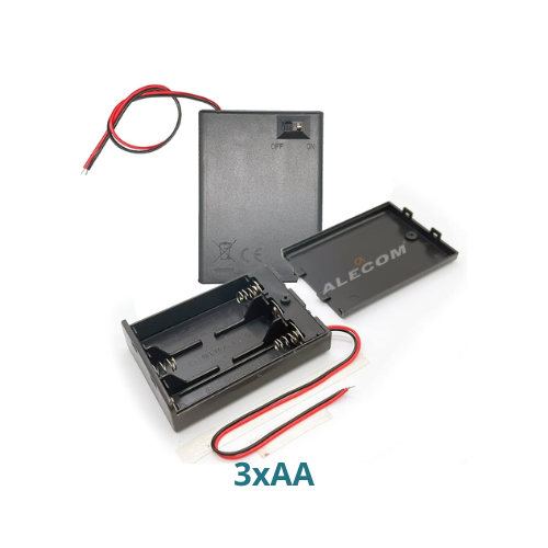 [K3250C/3A] PORTA PILAS C/TAPA 3xAA