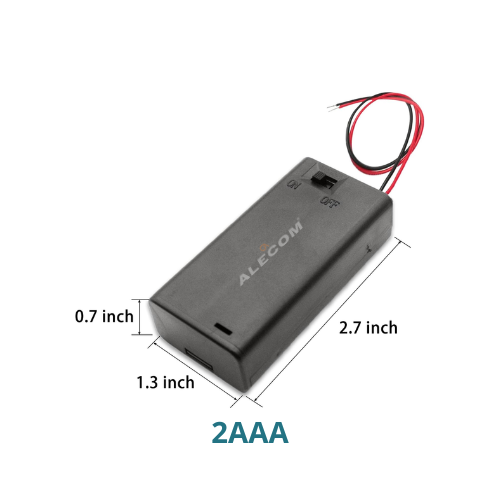 [K3250C/7/2A] PORTA PILAS C/TAPA 2xAAA