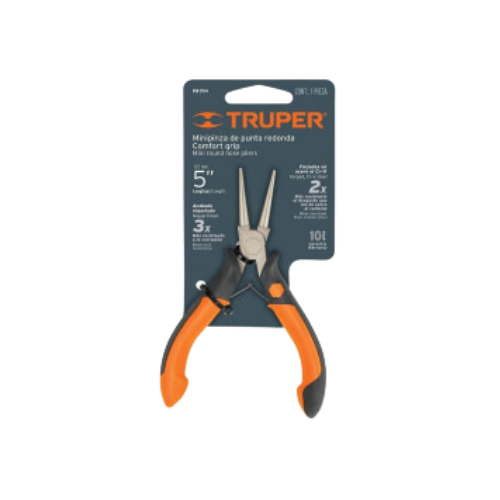 [17370] MINI ALICATE PUNTA REDONDA 4" MANGO CONFORT GRIP PM-PR4 TRUPER