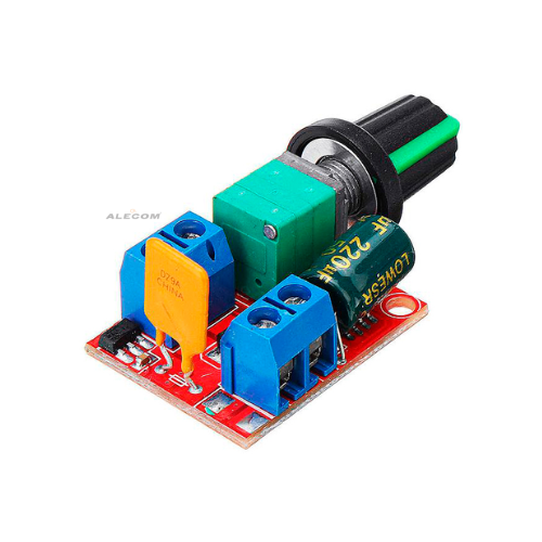 [PWM-MOT5A] CONTROLADOR PWM DE VELOCIDAD DE  MOTOR Y/O BRILLO DE LEDS DC 3-35V 5AM