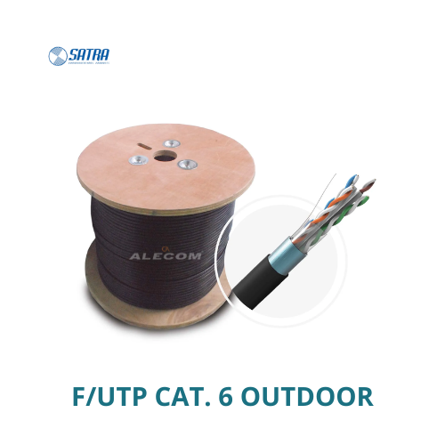 [F-UTP/PE-SATRA] F/UTP CABLE SOLIDO UTP CAT-6 NEGRO OUTDOOR CAJAX305MTS SATRA