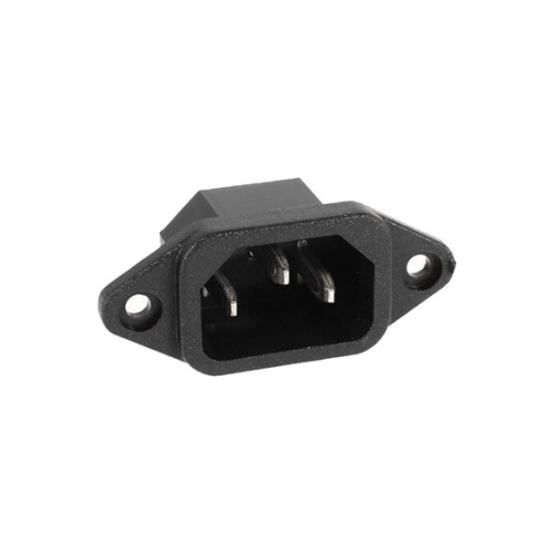 [K6030(FE)] PLUG AC POWER 3PIN P/PANEL/NEGRO (S/CABLE)