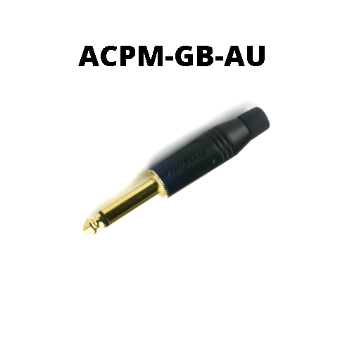 PLUG MONO 6.3MM BAÑADO EN ORO AMPHENOL