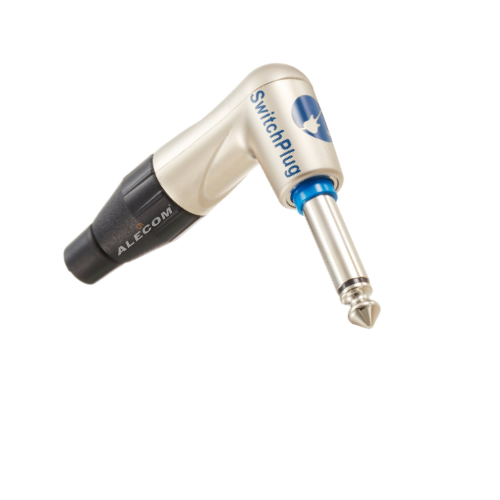 [TM1RJ] PLUG MONO EN ANGULO BAÑADO EN ORO CON SWITCH AMPHENOL