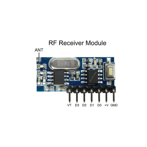 [RX480E-315-4CH] RECEPTOR RX480E DE 315 MHZ SUPER-HETERODINO RF 4 CANALES QIACHIP P/CODIFICADOR EV1527