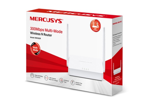 [MW302R] ROUTER 300 MBPS N MULTIMODO 2 ANTENAS MERCUSYS