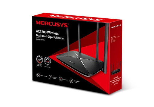 [AC12G] ROUTER WIRELESS DOBLE BANDA AC1200 CON PUERTOS GIGABIT MERCUSYS